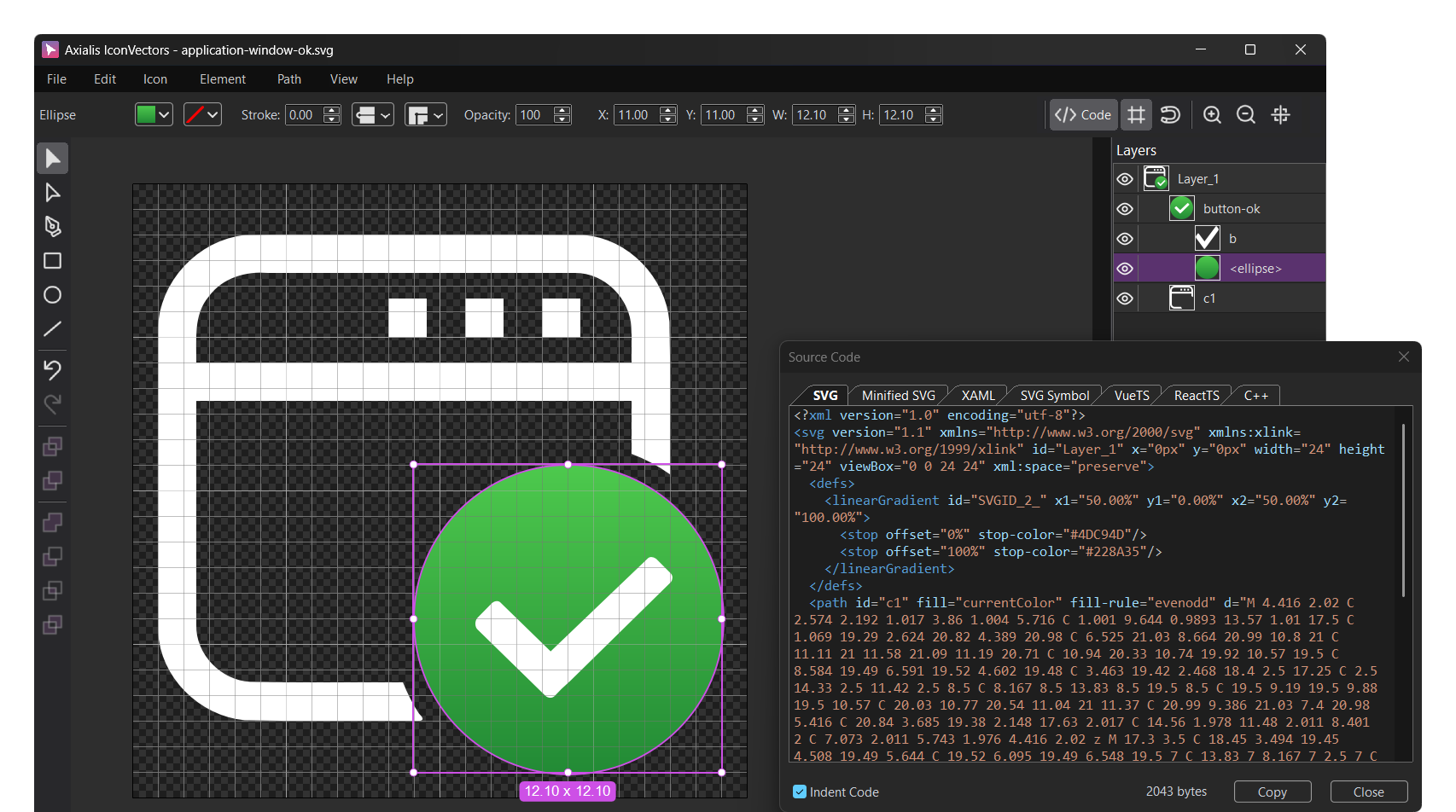 IconVectors Light Mode Screenshot