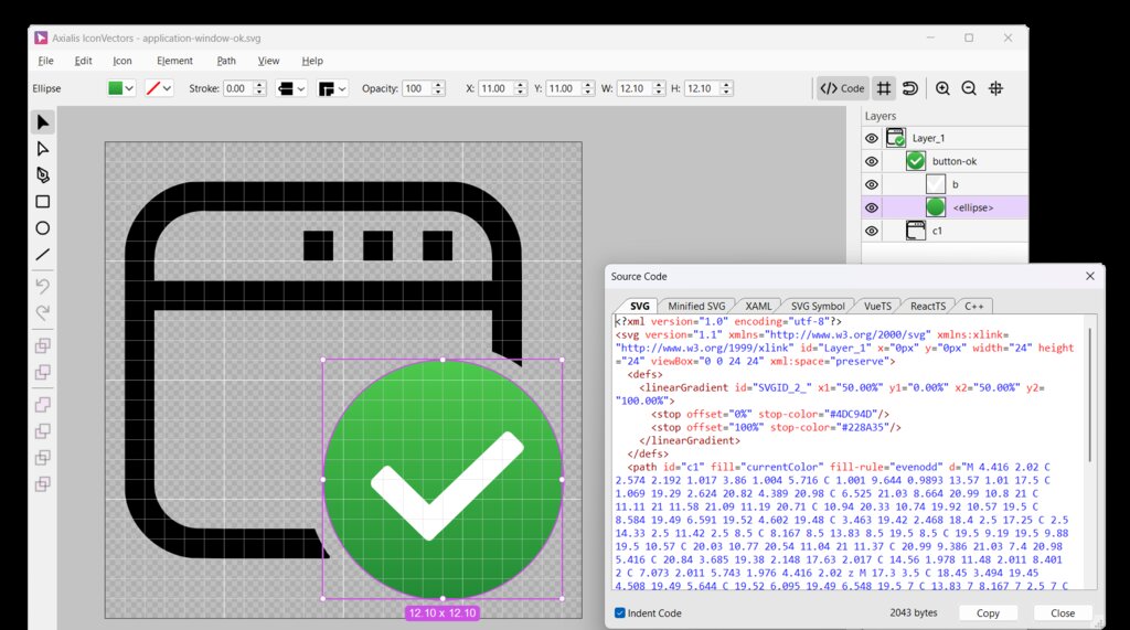 IconVectors editor screenshot