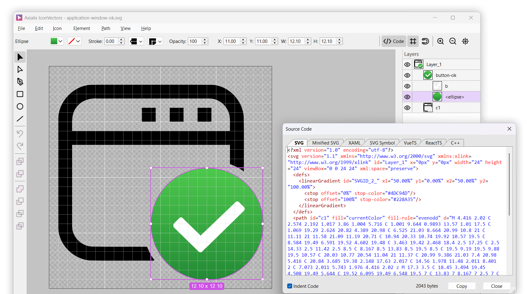 IconVectors Light Mode Screenshot