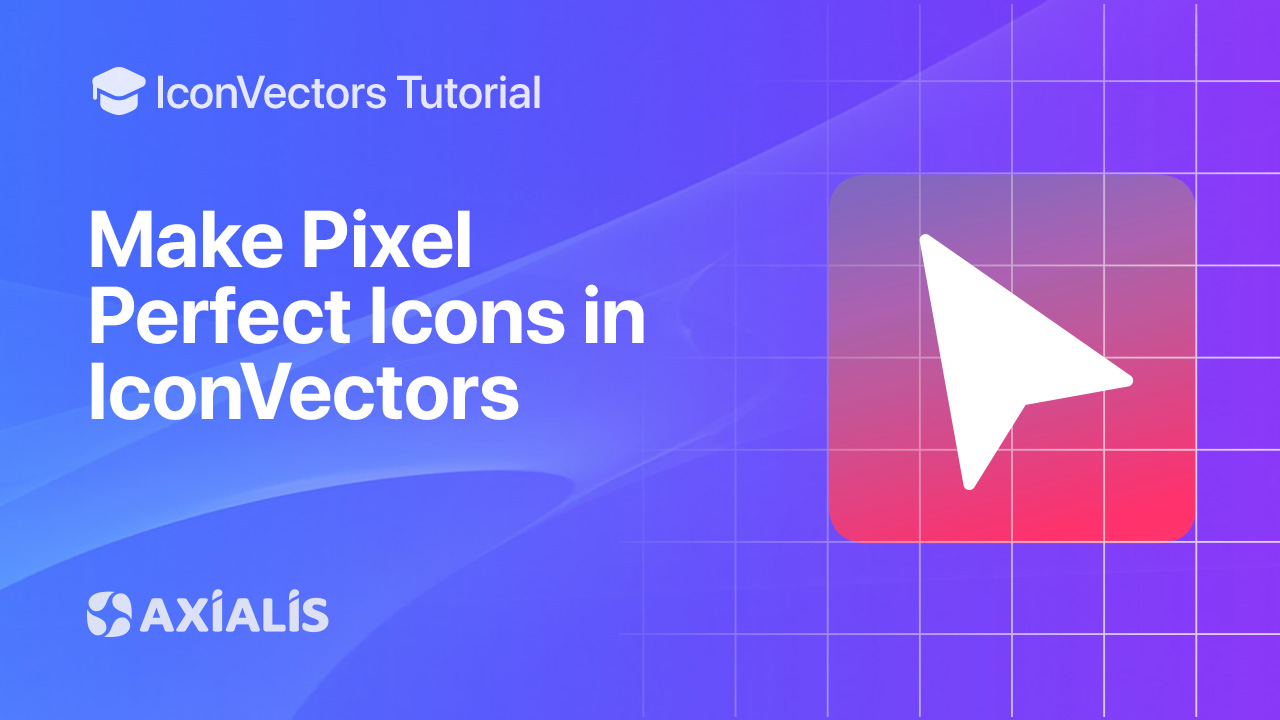 Pixel‑perfect SVG icon setup with grid overlay